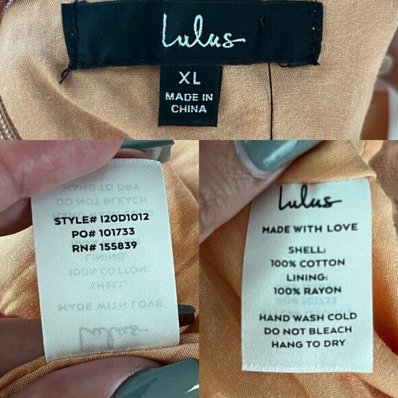 Lulus Women Size XL Orange Days of Dreaming Cotton Dot Tiered Mini NEW Dress - Picture 5 of 14